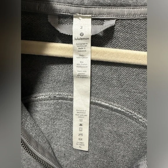 Lululemon All Yours Zip Hoodie *Terry Heathered Core Medium Grey - Picture 9 of 10